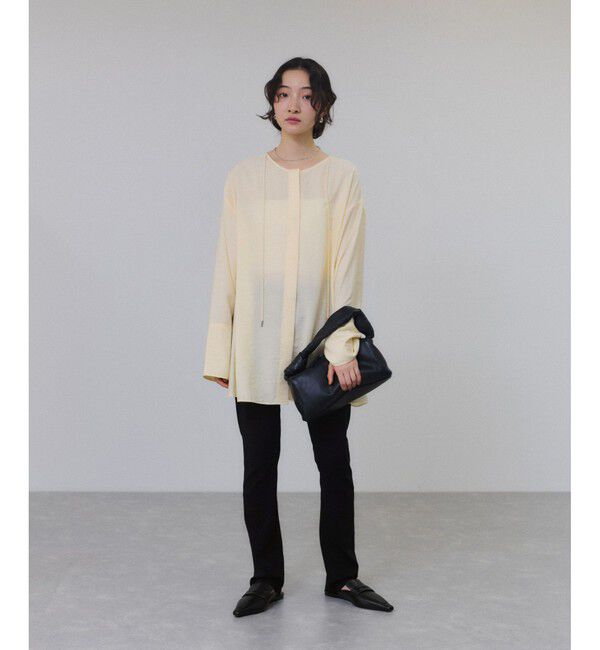 ADAM ET ROPE'「リネン2WAYブラウス」|シャツ・ブラウス|