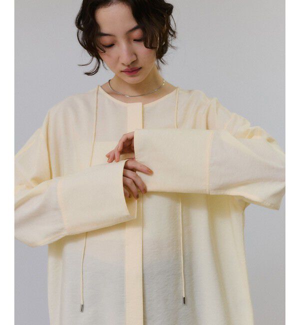 ADAM ET ROPE'「リネン2WAYブラウス」|シャツ・ブラウス|