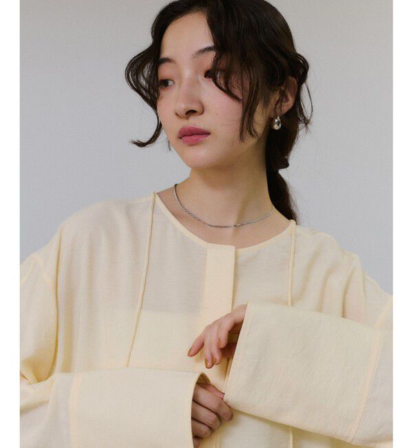 ADAM ET ROPE'「リネン2WAYブラウス」|シャツ・ブラウス|