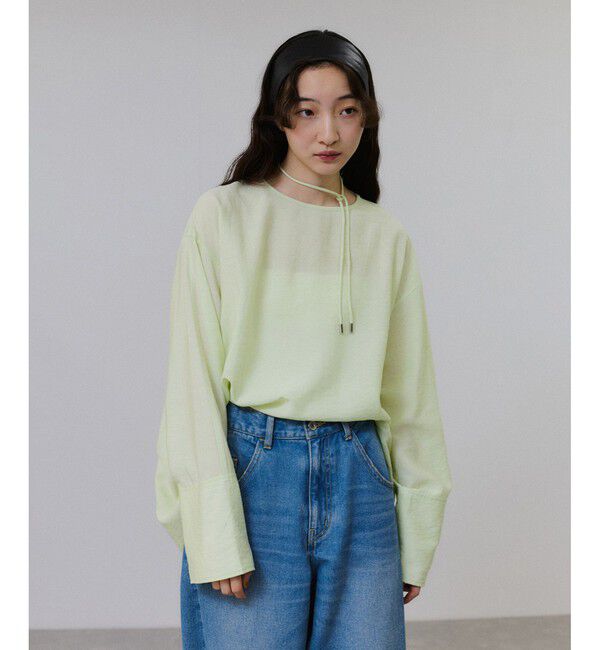 ADAM ET ROPE'「リネン2WAYブラウス」|シャツ・ブラウス|