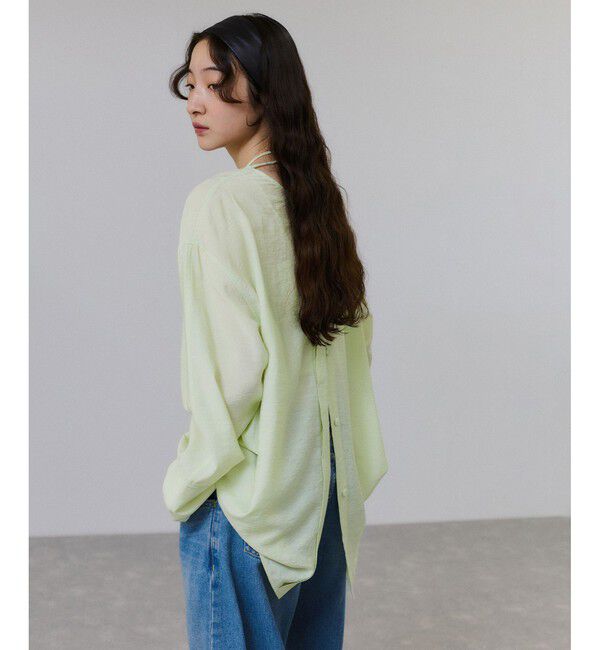 ADAM ET ROPE'「リネン2WAYブラウス」|シャツ・ブラウス|