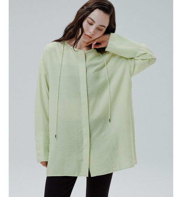 ADAM ET ROPE'「リネン2WAYブラウス」|シャツ・ブラウス|