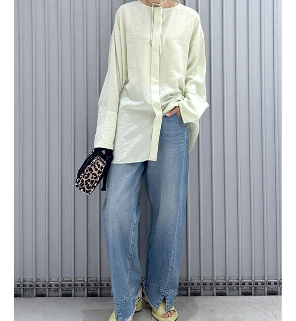 ADAM ET ROPE'「リネン2WAYブラウス」|シャツ・ブラウス|