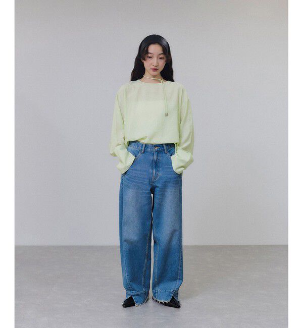 ADAM ET ROPE'「リネン2WAYブラウス」|シャツ・ブラウス|