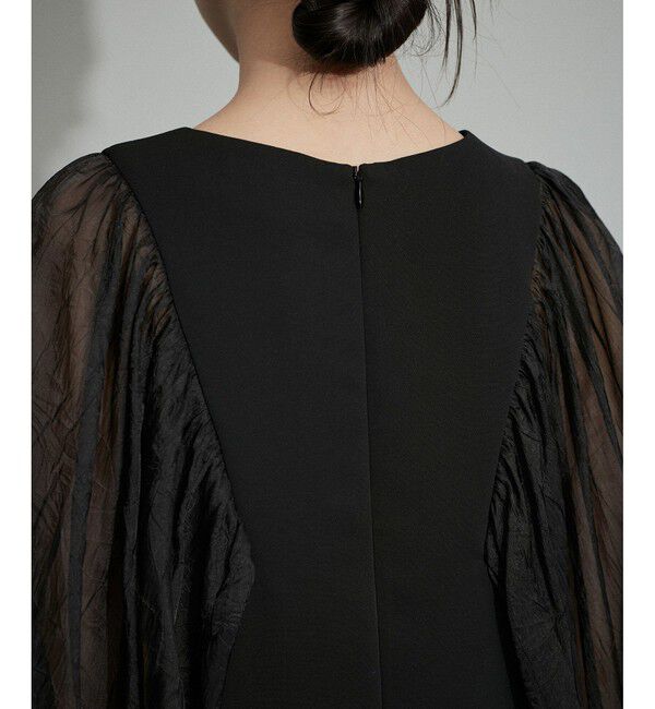 ADAM ET ROPE'「シアースリーブコンビドレス」|ドレス|