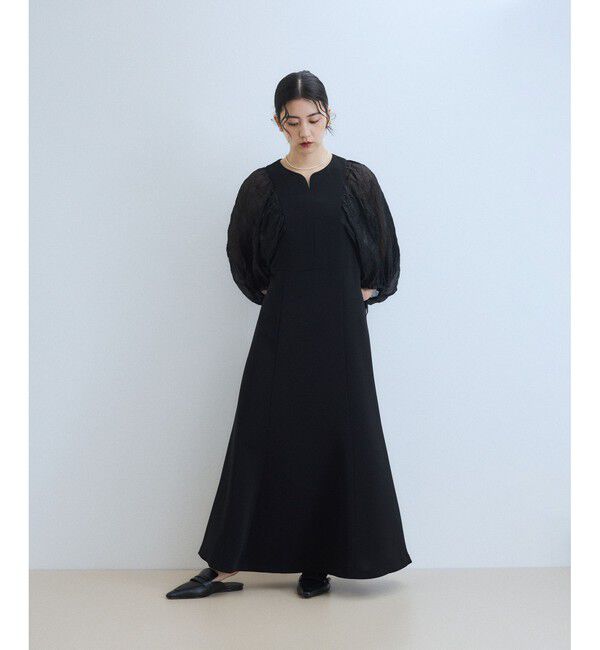 ADAM ET ROPE'「シアースリーブコンビドレス」|ドレス|