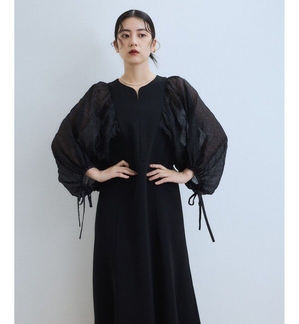ADAM ET ROPE'「シアースリーブコンビドレス」|ドレス|
