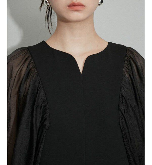 ADAM ET ROPE'「シアースリーブコンビドレス」|ドレス|