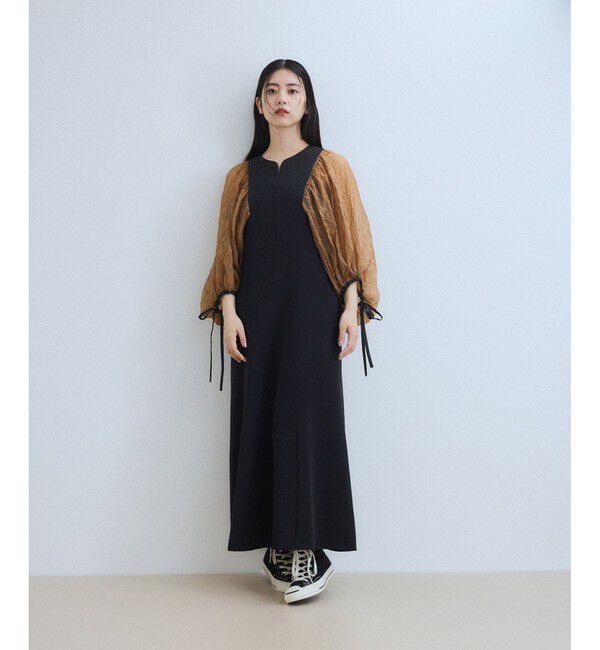 ADAM ET ROPE'「シアースリーブコンビドレス」|ドレス|