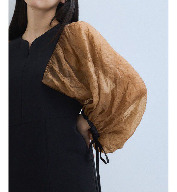 ADAM ET ROPE'「シアースリーブコンビドレス」|ドレス|