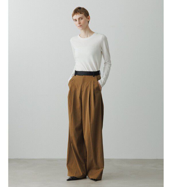 ADAM ET ROPE'「【EMOELLE】サイドシームレスロンT」|Tシャツ・カットソー|