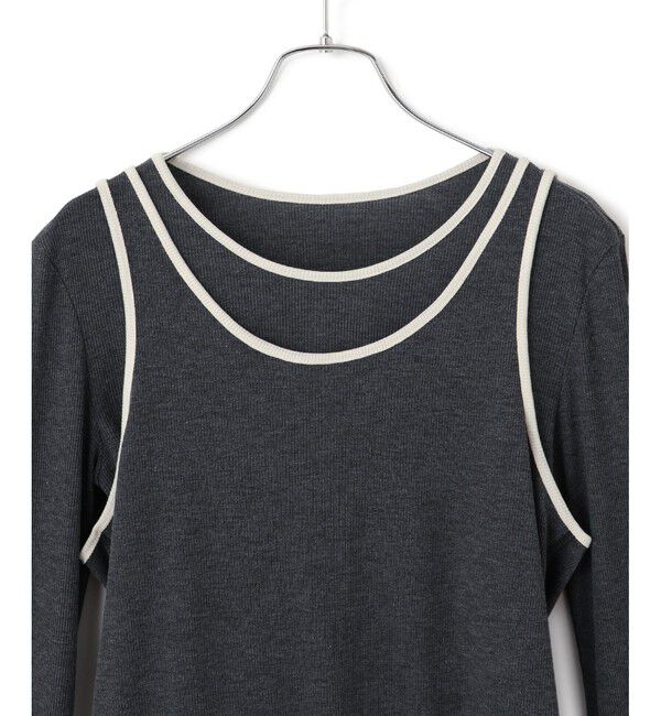 ADAM ET ROPE'「【サステナブル】タンクレイヤードトップス」|Tシャツ・カットソー|