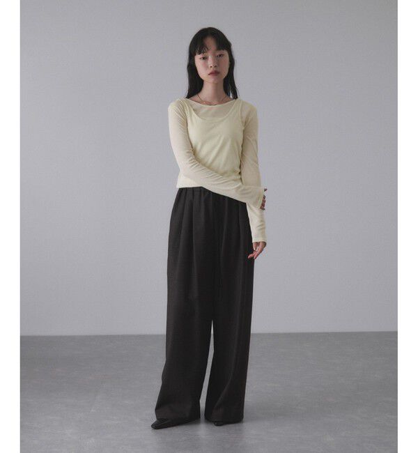 ADAM ET ROPE'「【サステナブル】タンクレイヤードトップス」|Tシャツ・カットソー|