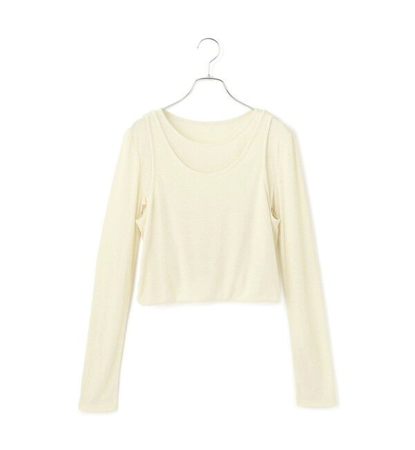 ADAM ET ROPE'「【サステナブル】タンクレイヤードトップス」|Tシャツ・カットソー|