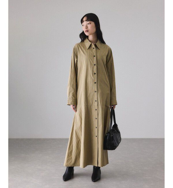 ADAM ET ROPE'「フレアーシャツワンピース」|ワンピース|