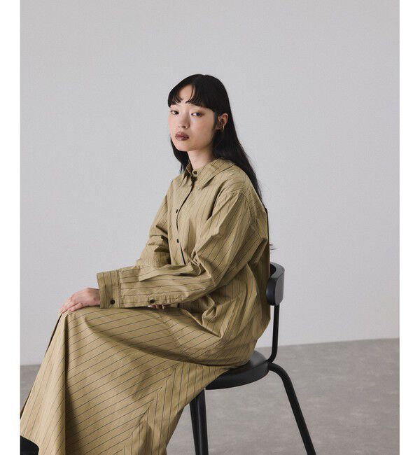 ADAM ET ROPE'「フレアーシャツワンピース」|ワンピース|