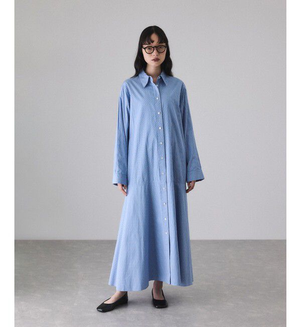 ADAM ET ROPE'「フレアーシャツワンピース」|ワンピース|