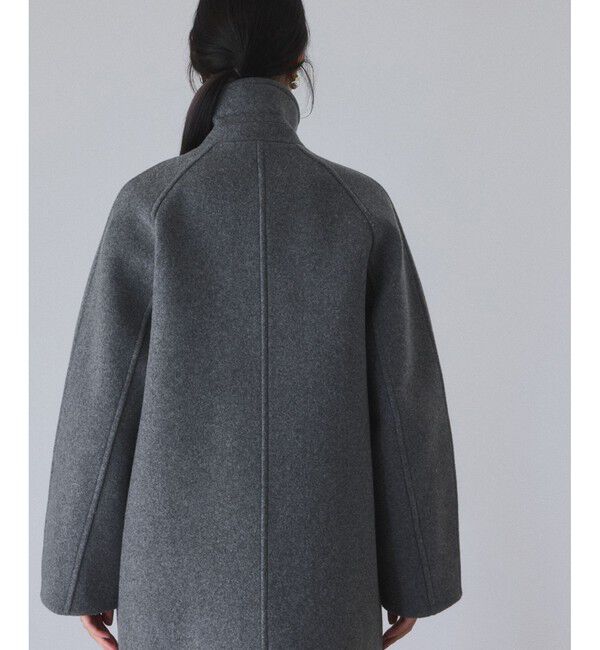 ADAM ET ROPE'「ウールボンディングミドルコート」|ステンカラーコート|