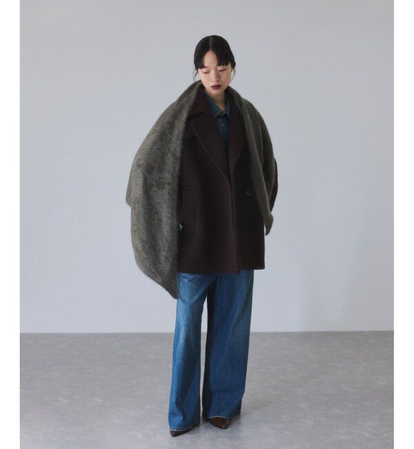 ADAM ET ROPE'「ウールボンディングミドルコート」|ステンカラーコート|