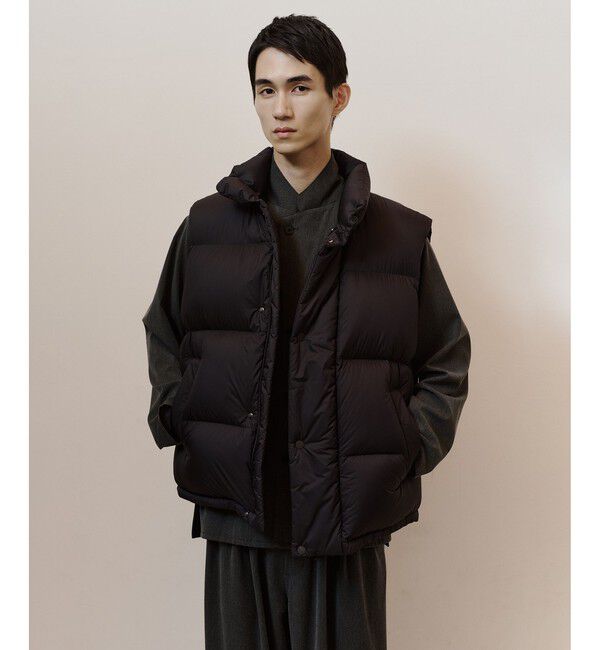 ADAM ET ROPE'「【ACT_81 Monta】超軽量 ボリューム ダウンベスト」|ダウンベスト・ベスト|ブラック(01)