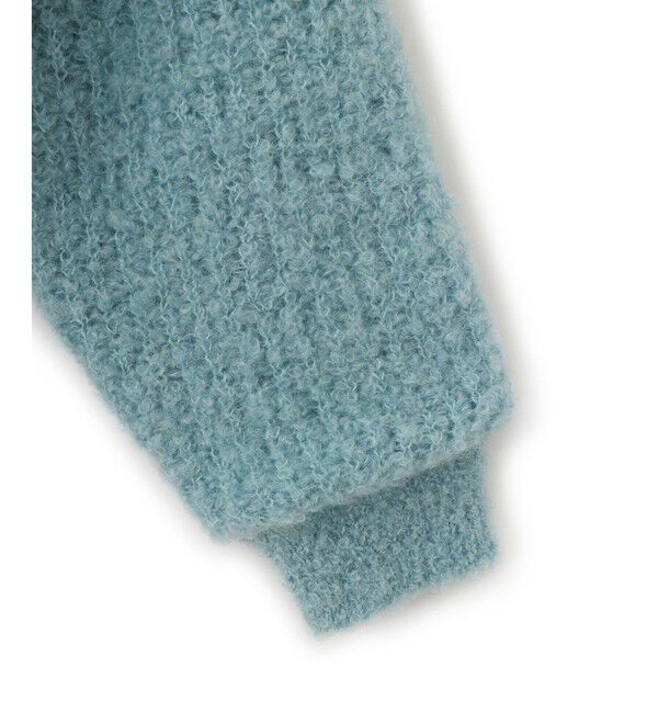 ADAM ET ROPE'「モヘヤウールニットカーディガンブルゾン」|カーディガン|