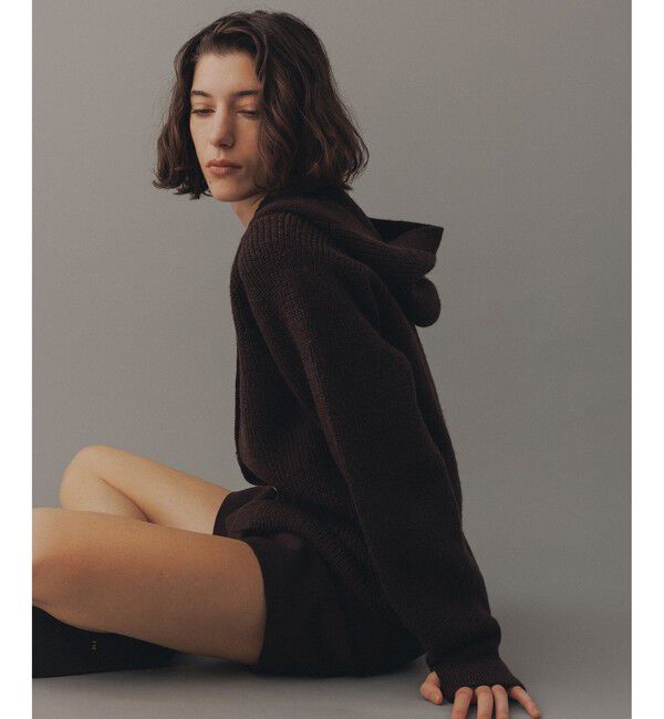 ADAM ET ROPE'「イタリアンウールフーディーカーディガン」|カーディガン|