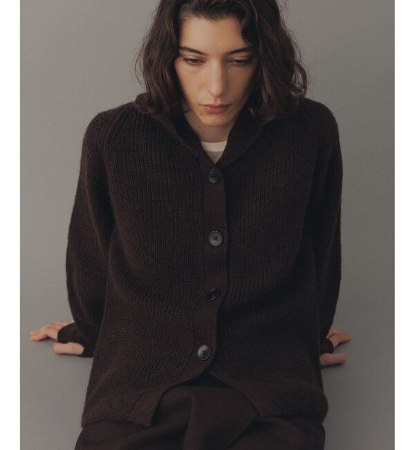 ADAM ET ROPE'「イタリアンウールフーディーカーディガン」|カーディガン|