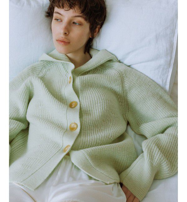 ADAM ET ROPE'「イタリアンウールフーディーカーディガン」|カーディガン|