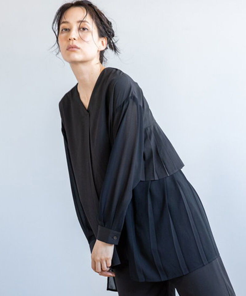  「バックプリーツブラウス」|シャツ・ブラウス|BLACK