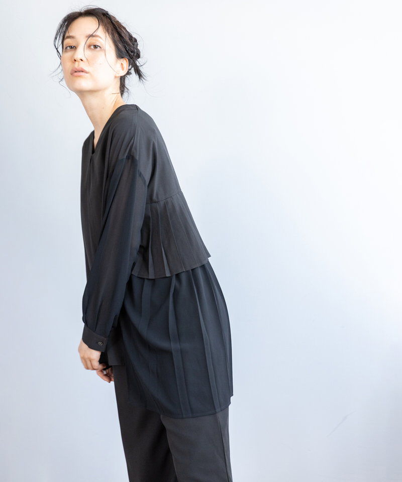  「バックプリーツブラウス」|シャツ・ブラウス|