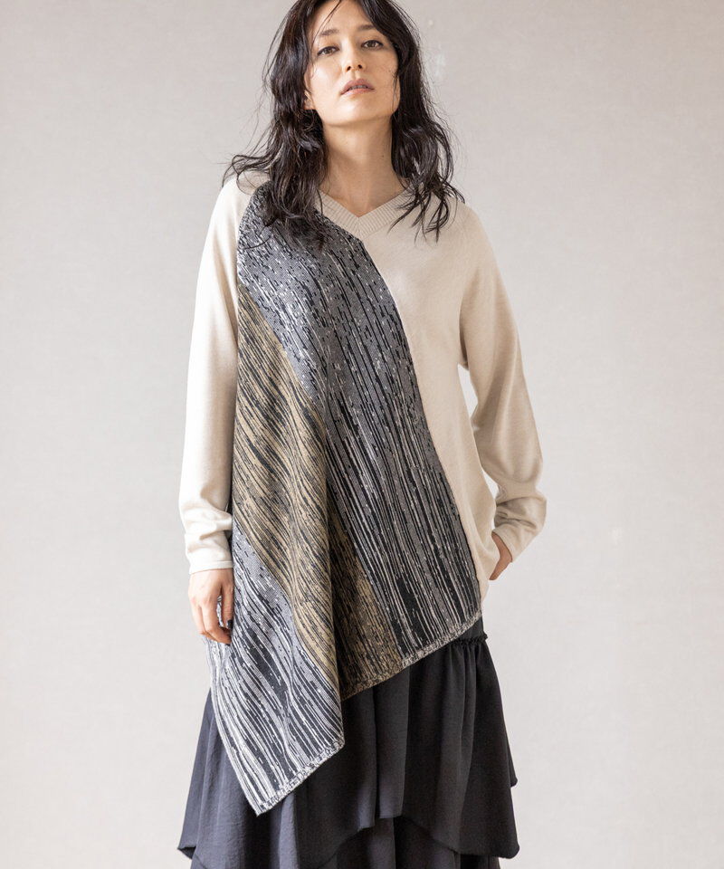  「アシンメトリーニットプルオーバー」|ニット・セーター|
