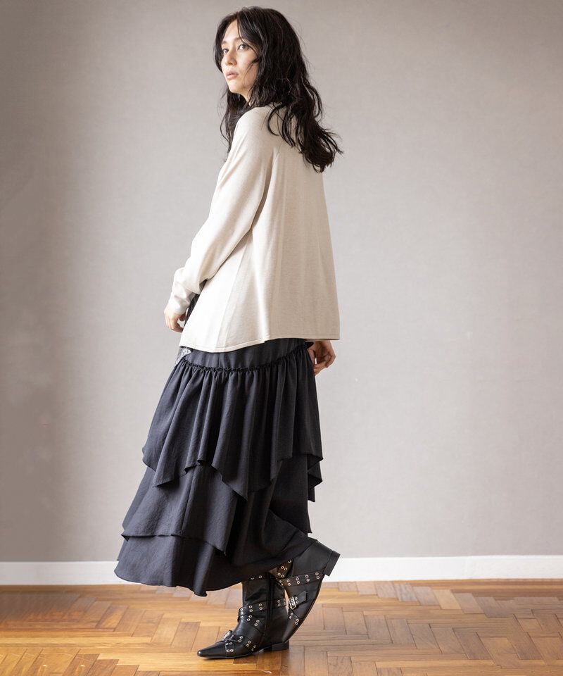  「アシンメトリーニットプルオーバー」|ニット・セーター|