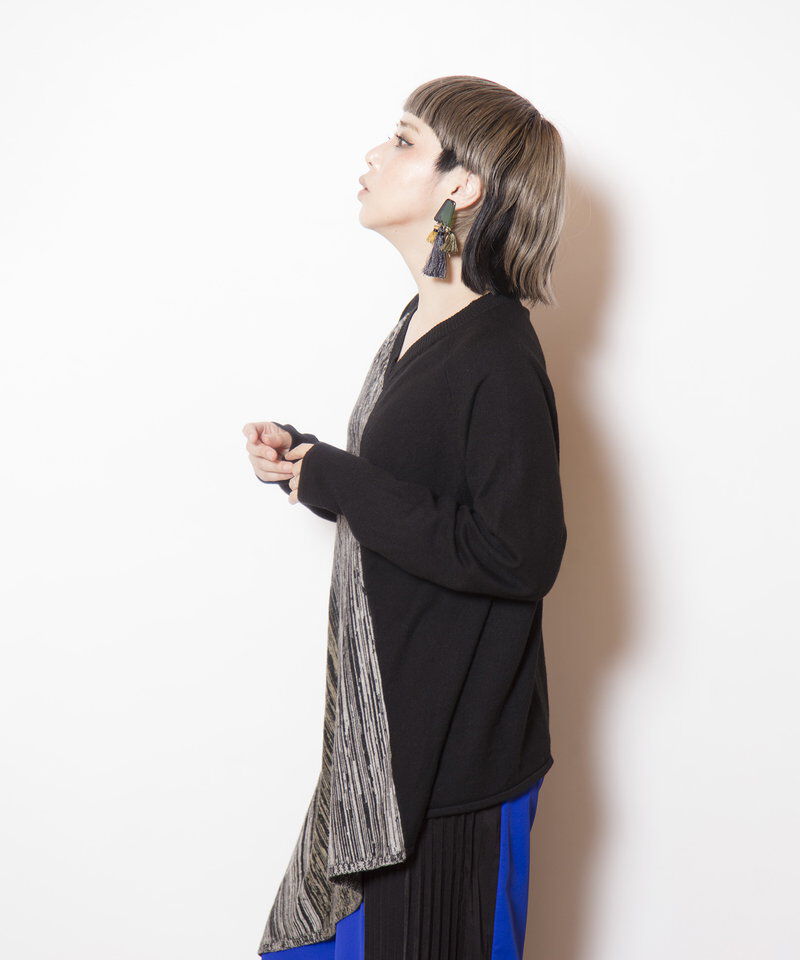  「アシンメトリーニットプルオーバー」|ニット・セーター|