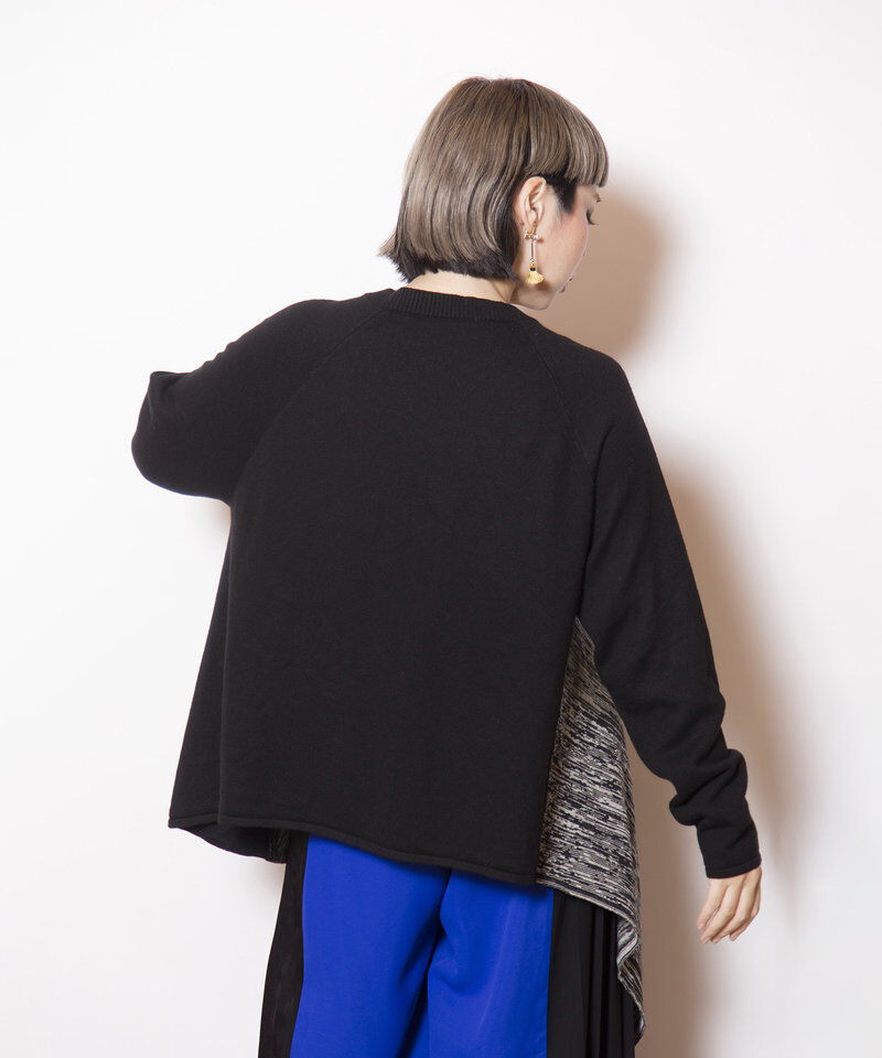  「アシンメトリーニットプルオーバー」|ニット・セーター|