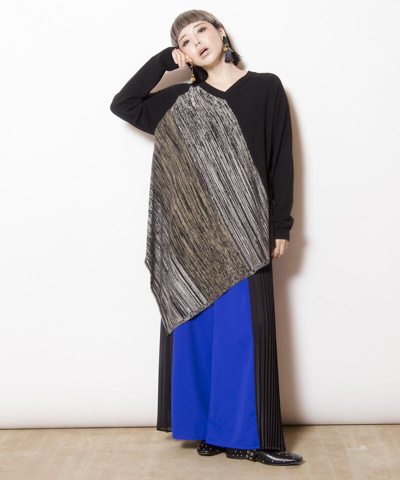  「アシンメトリーニットプルオーバー」|ニット・セーター|