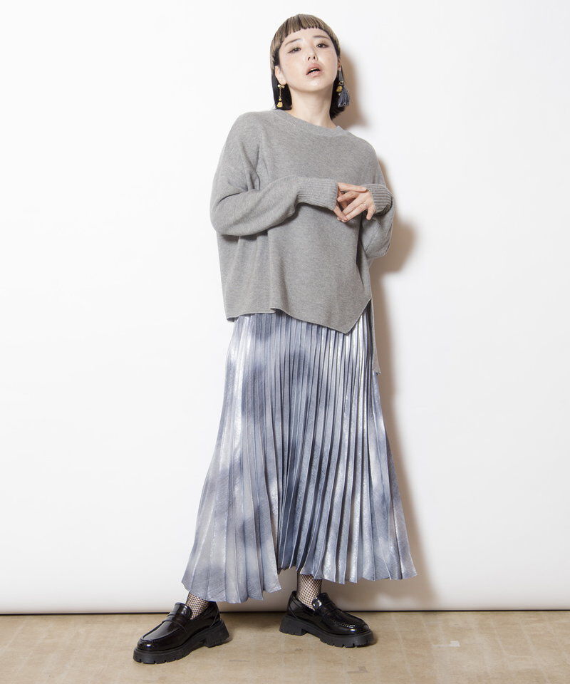  「2WAYアシンメトリーニットプルオーバー」|ニット・セーター|