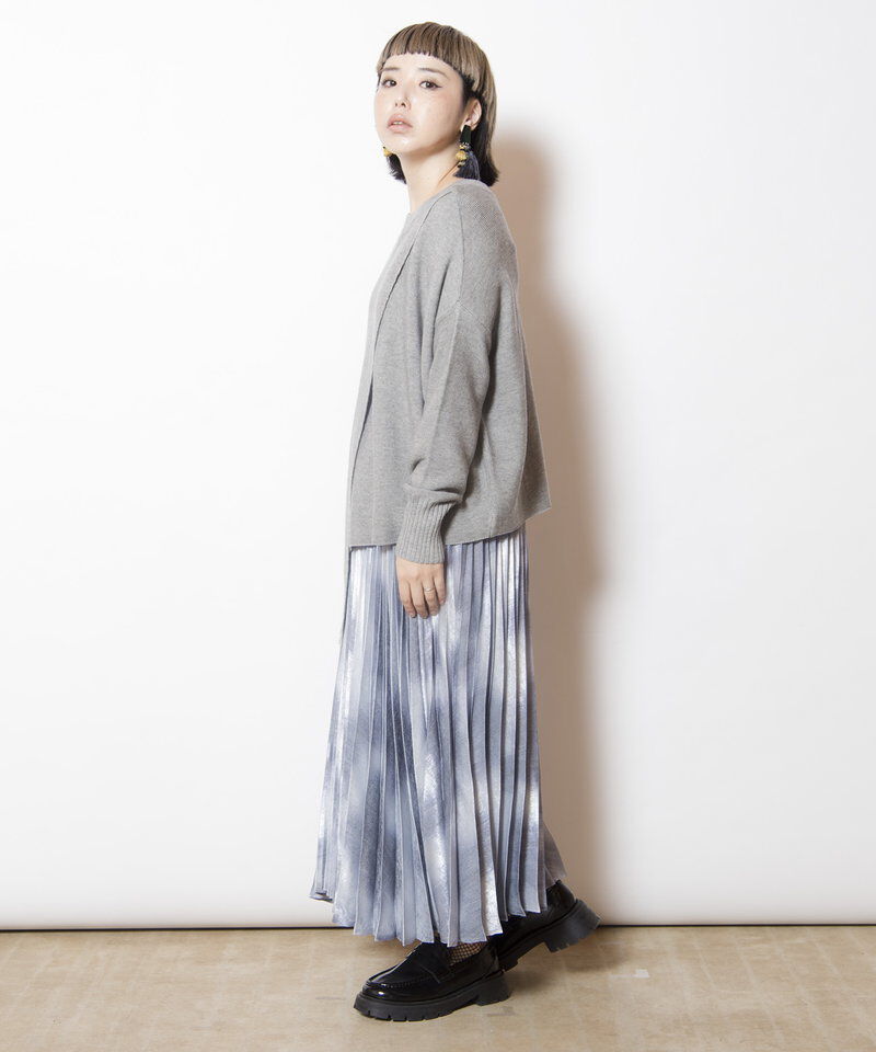 「2WAYアシンメトリーニットプルオーバー」|ニット・セーター|