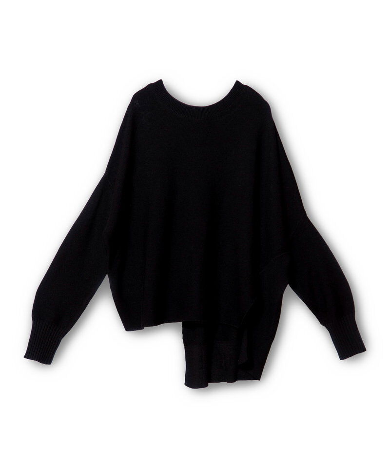  「2WAYアシンメトリーニットプルオーバー」|ニット・セーター|