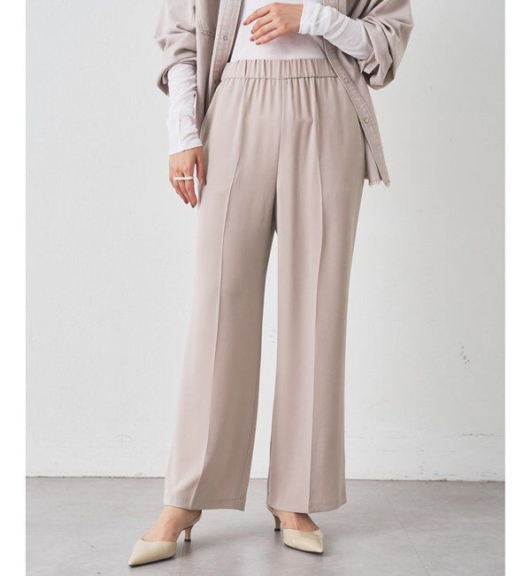  「バックサテンジョーゼットパンツ」|チノ|