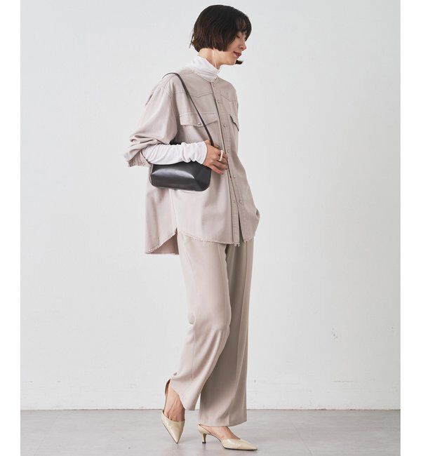  「バックサテンジョーゼットパンツ」|チノ|