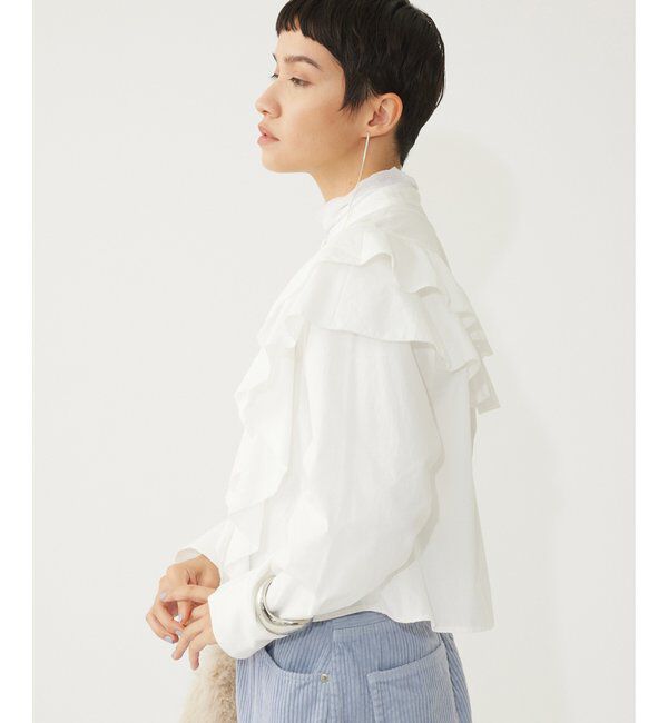 THE PAUSE「【THE PAUSE】フリルショートシャツ」|シャツ・ブラウス|