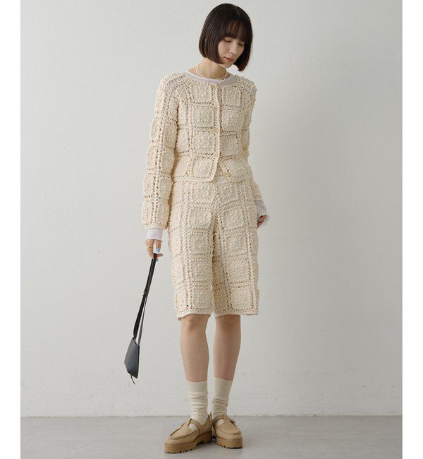  「ハンドクロシェカーデ」|ニット・セーター|