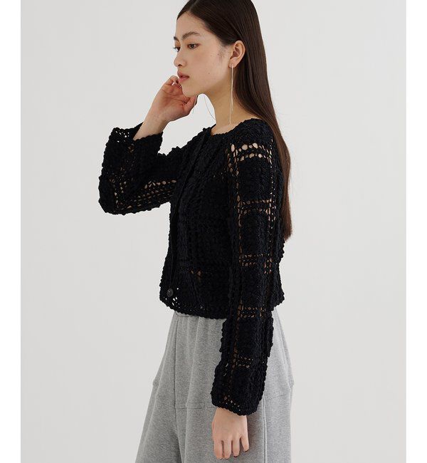  「ハンドクロシェカーデ」|ニット・セーター|