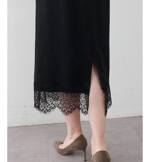  「サテンレーススカート」|スカート|