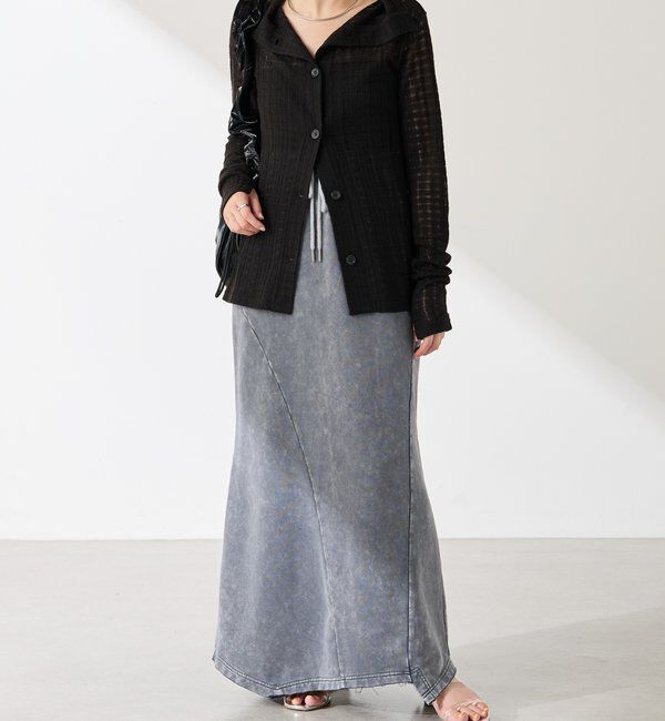  「Q.anos シアーチェック4WAYカーディガン」|Tシャツ・カットソー|