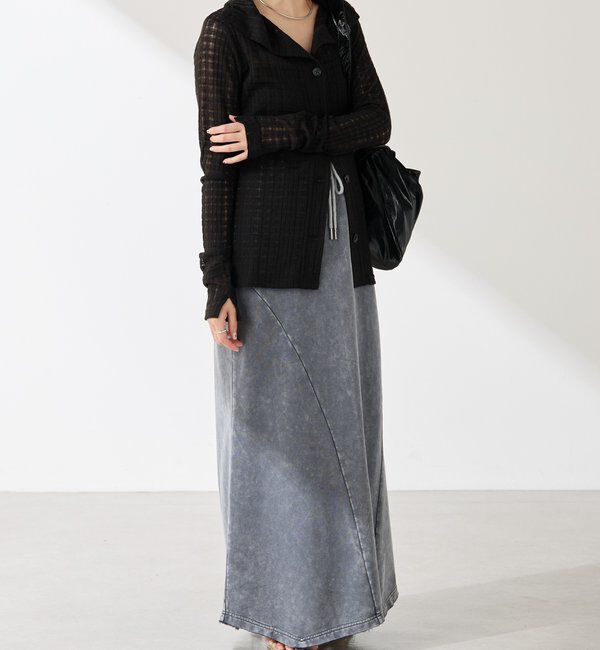  「Q.anos シアーチェック4WAYカーディガン」|Tシャツ・カットソー|