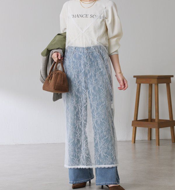  「2WAYレースキャミワンピース」|ワンピース|オフホワイト