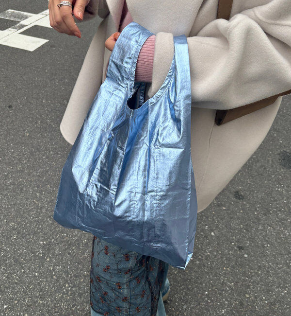  「【BAGGU/バグゥ】24HO BABY BAGGU メタリック」|トートバッグ|スカイブルー