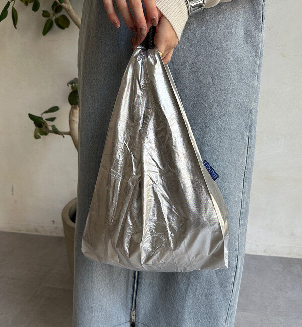  「【BAGGU/バグゥ】24HO BABY BAGGU メタリック」|トートバッグ|シルバー