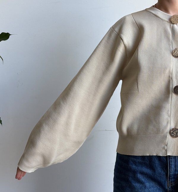  「【WEB限定】BIGボタンダイバーニットカーディガン」|カーディガン|